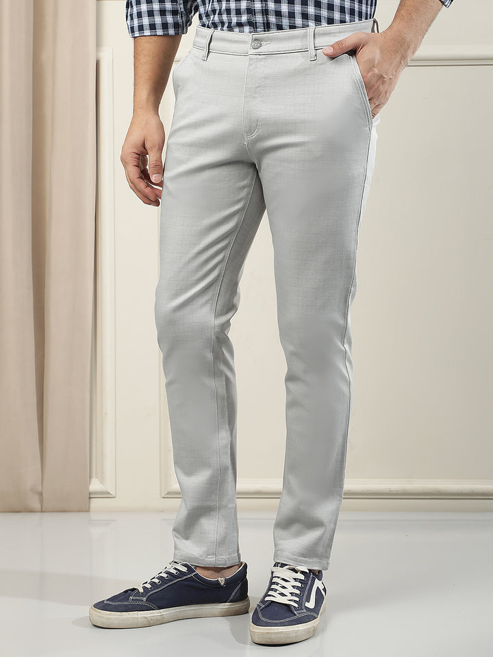 Grey Checked Trousers