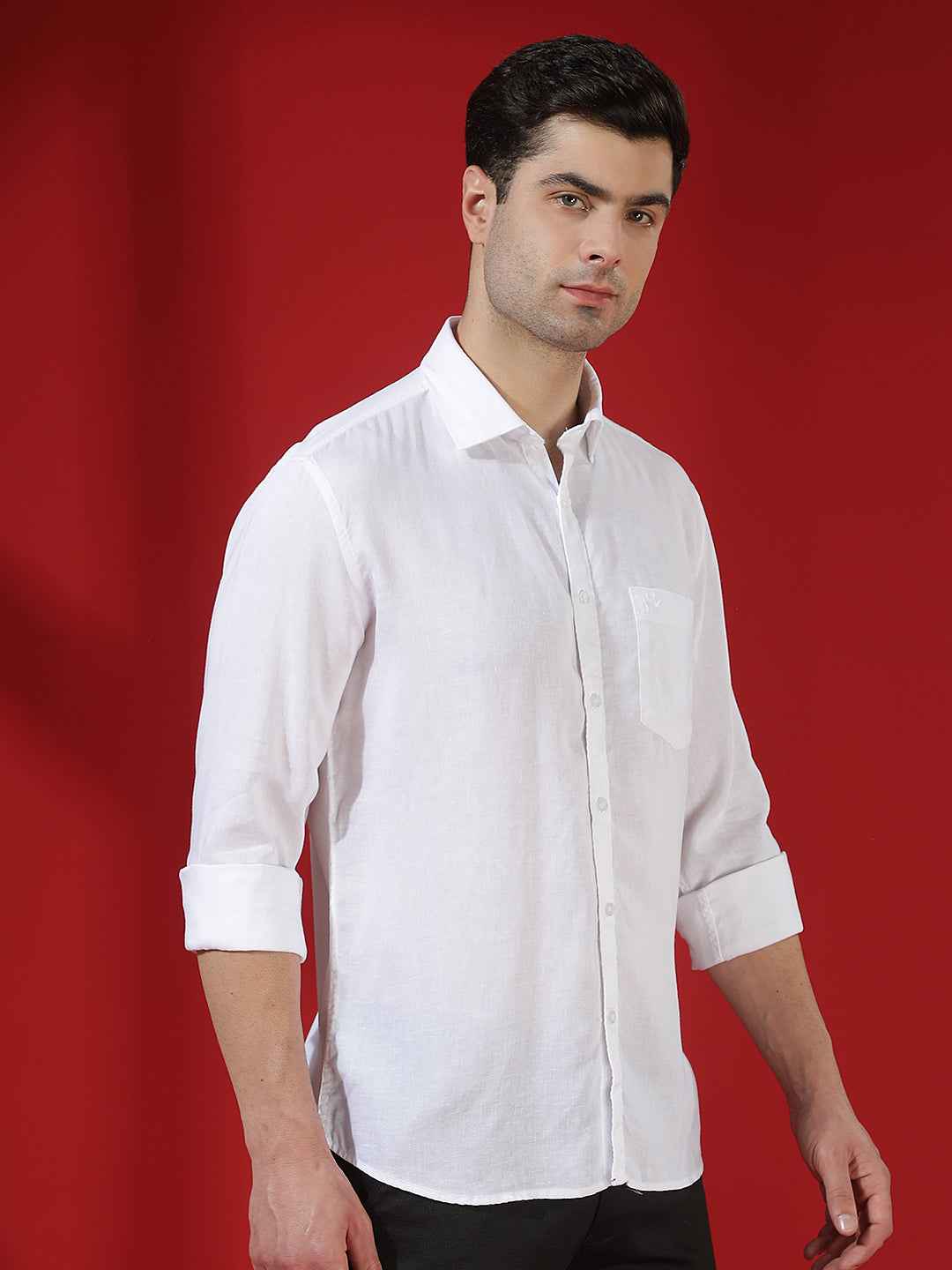 White Pure Linen Breeze Shirt
