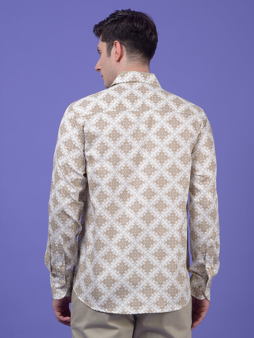 Beige Printed Shirt