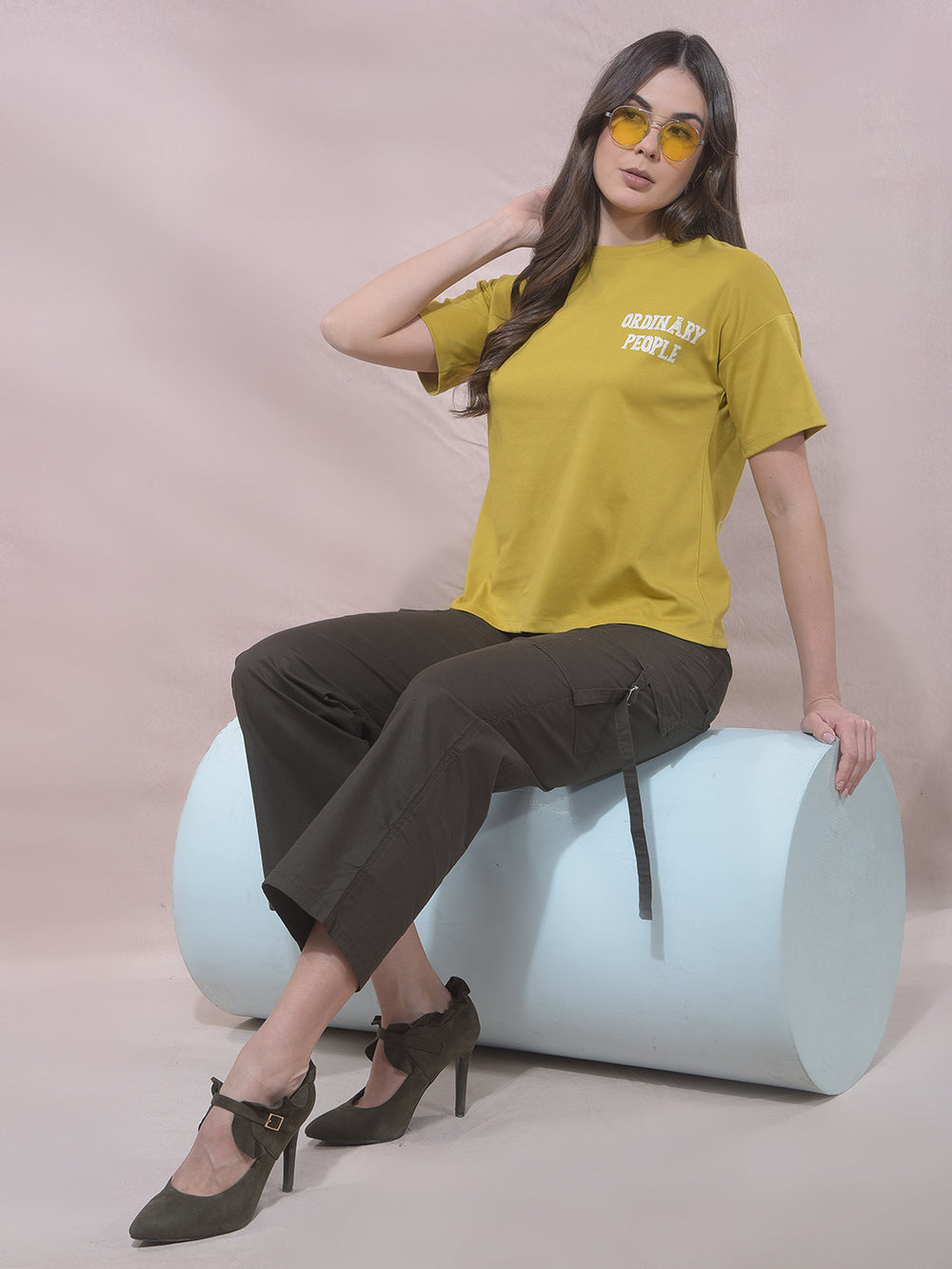 Mustard Graphic Print T-Shirt