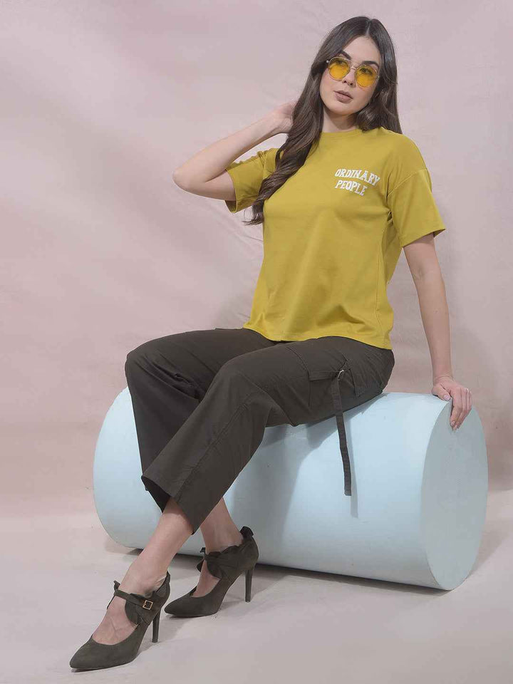 Mustard Graphic Print T-Shirt