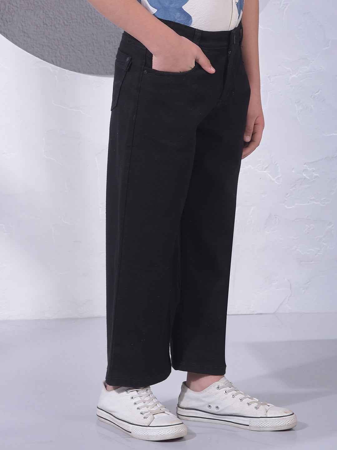 Noir Black Baggy Street Jeans