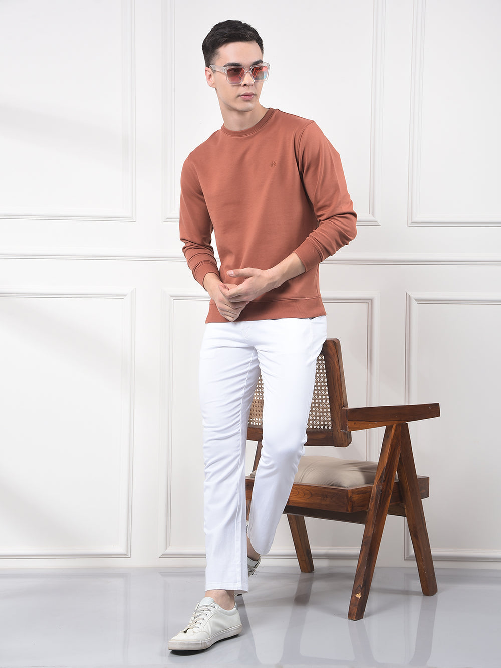 Red Typographic Print Sweatshirt