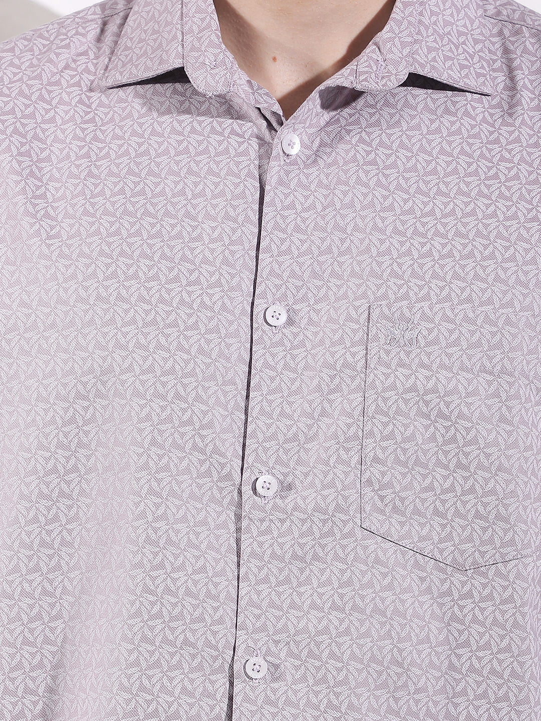 Purple Floral Print Shirt