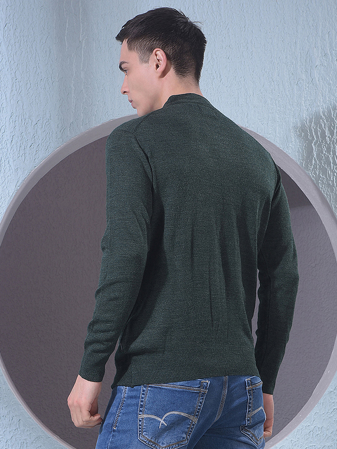 Navy Blue Sweater-Men Sweaters-Crimsoune Club