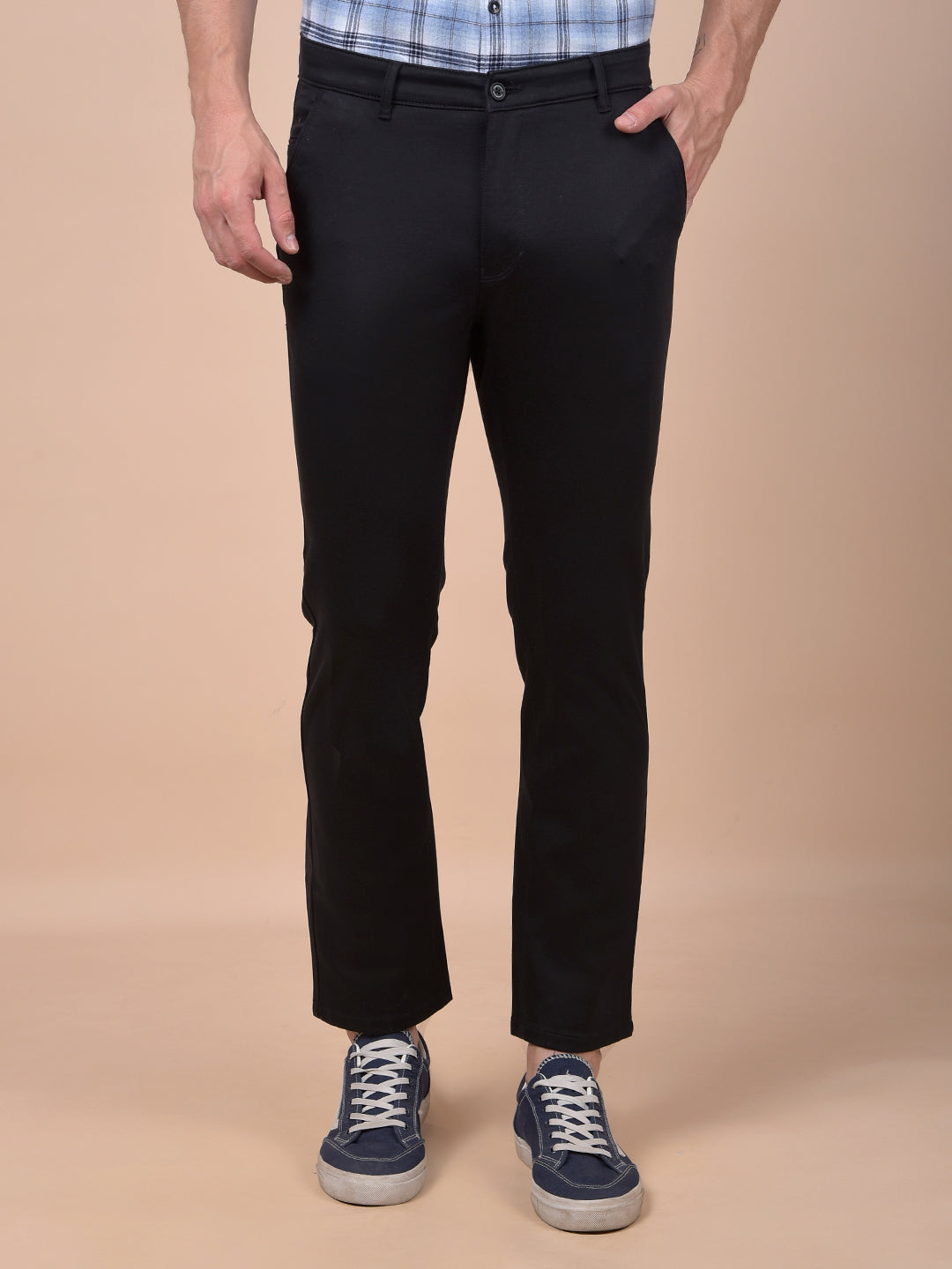 Tailored Trim Black Trousers