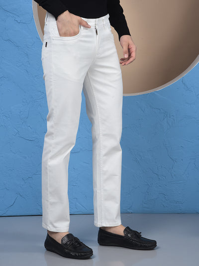 Chic White Straight Jeans