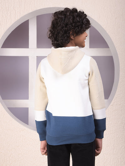 Color-Block Hooded Neck Sweatshirt