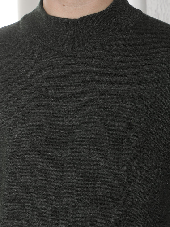 Green High Neck Sweater