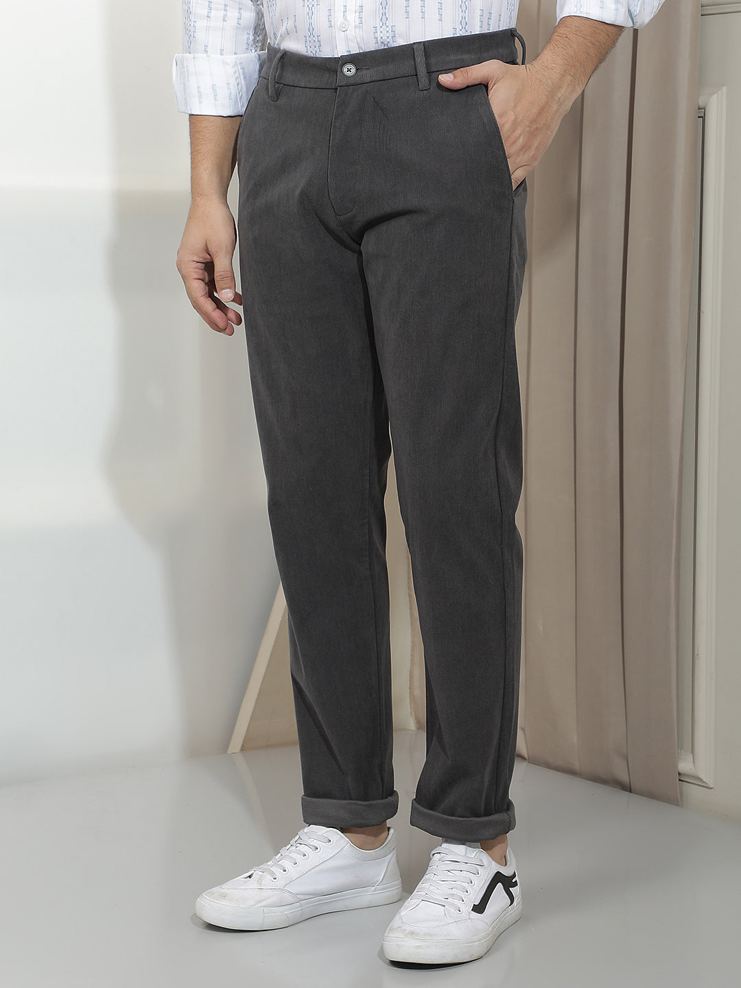 Essential Ash Grey Corduroy Trousers