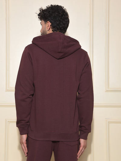 Modish Brown Hooded Neck Sweatshirt