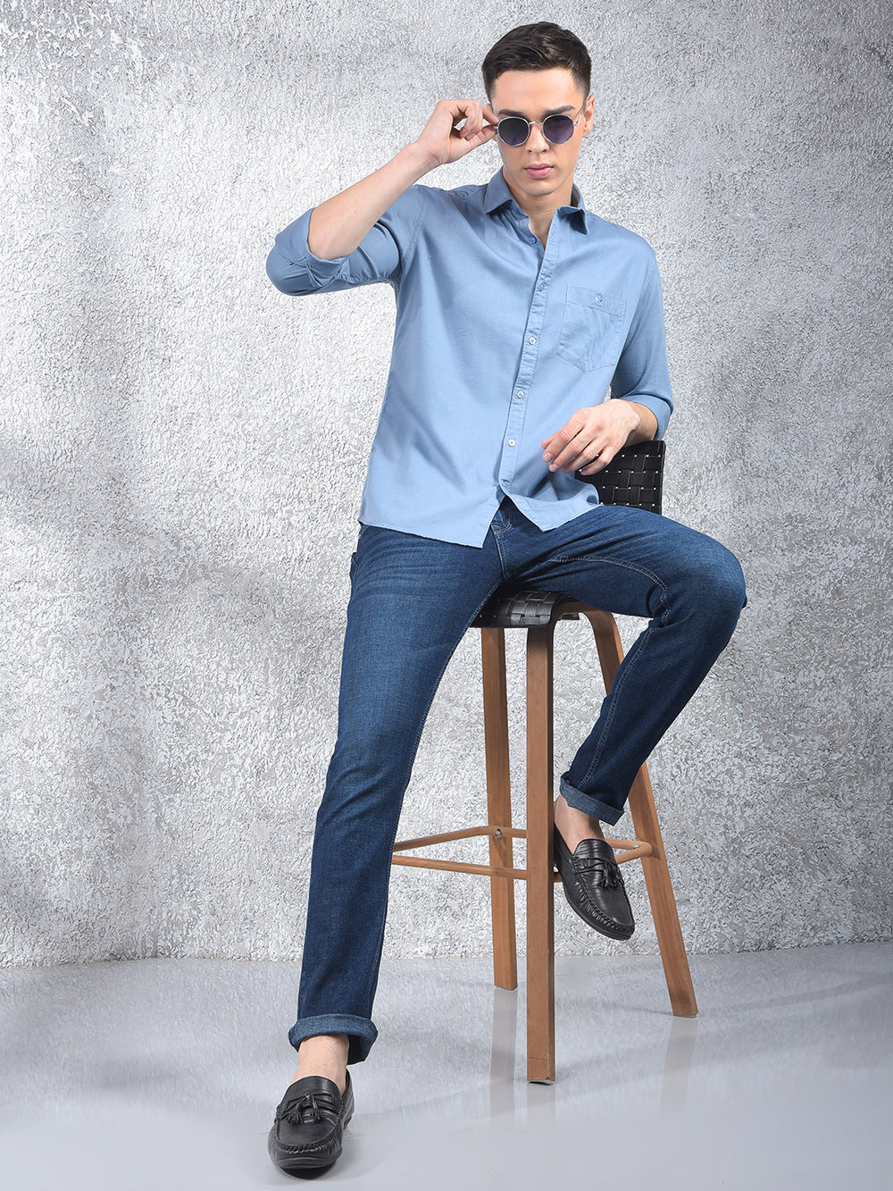 Sleek Cotton Blue Jeans