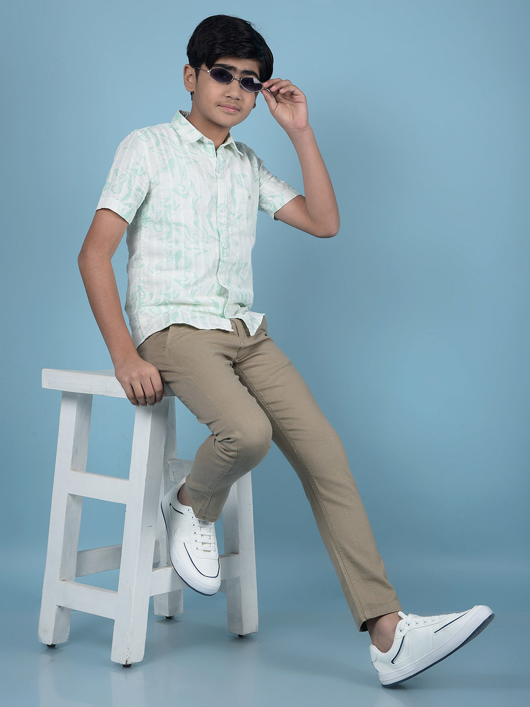 Khaki Printed Trousers