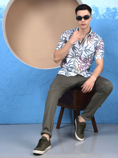 Multi-Color Printed Linen Shirt