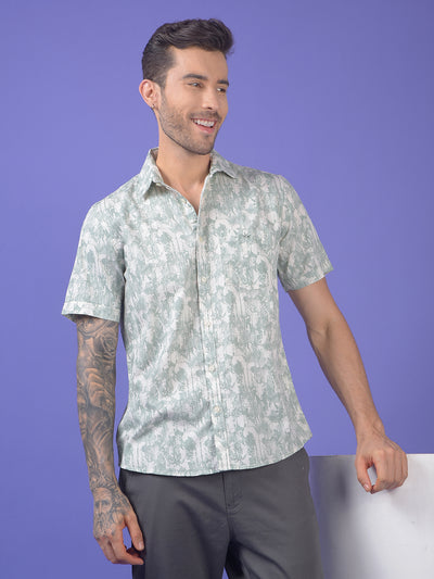 Green Printed Shirt