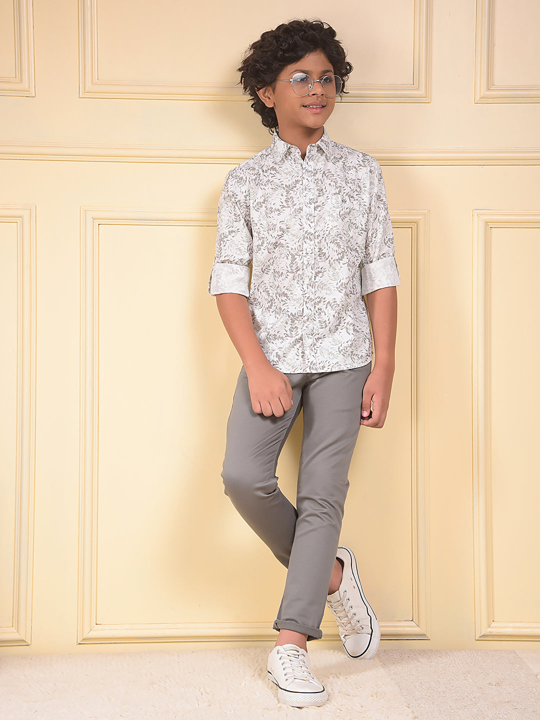 Spunky Green Floral Print Shirt