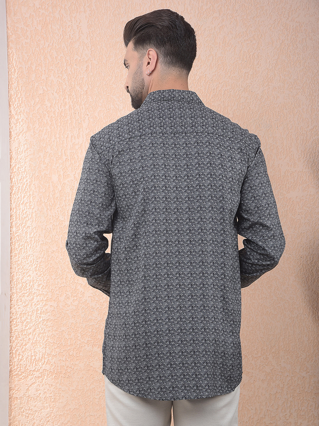 Black Micro Print Everyday Shirt