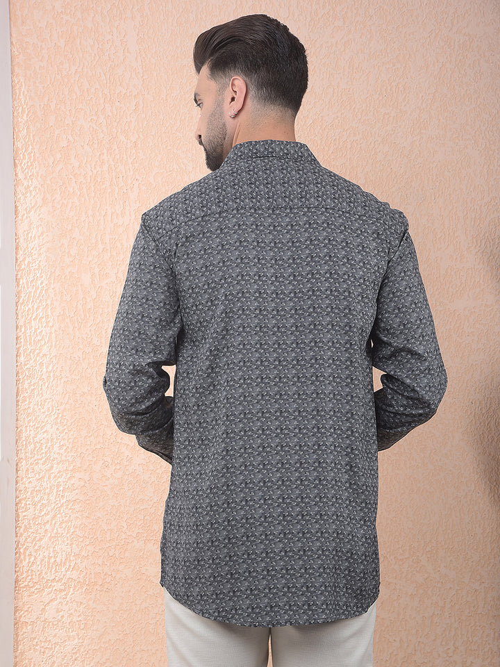 Black Micro Print Everyday Shirt