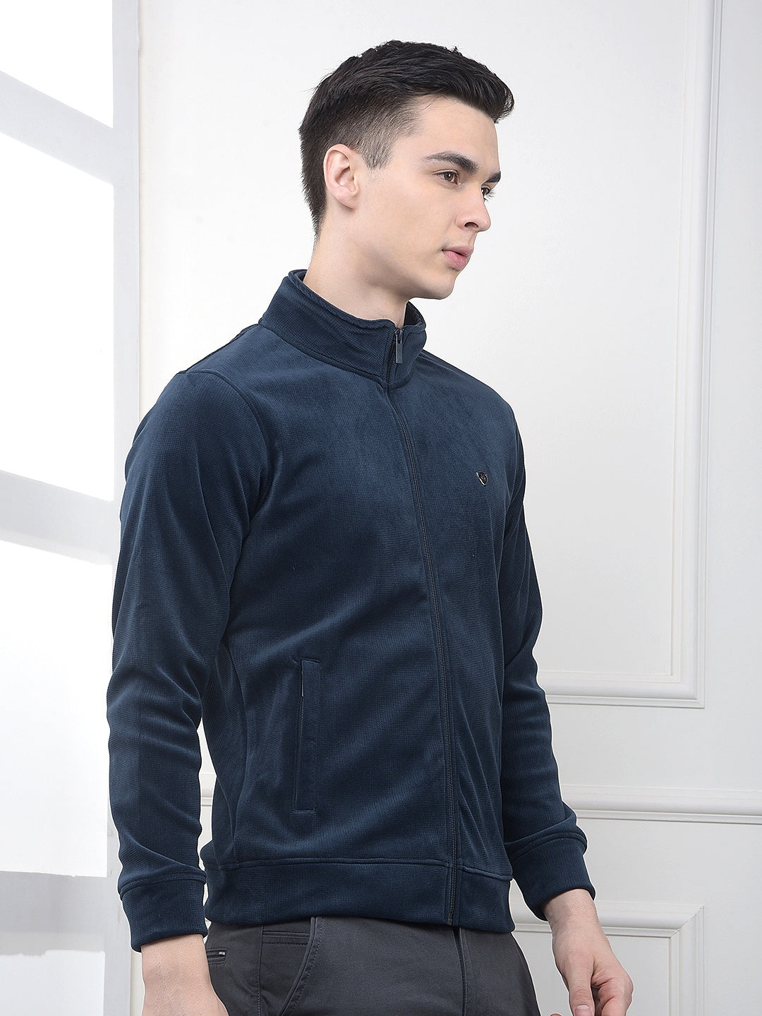 Navy Blue Stylish Sweatshirt