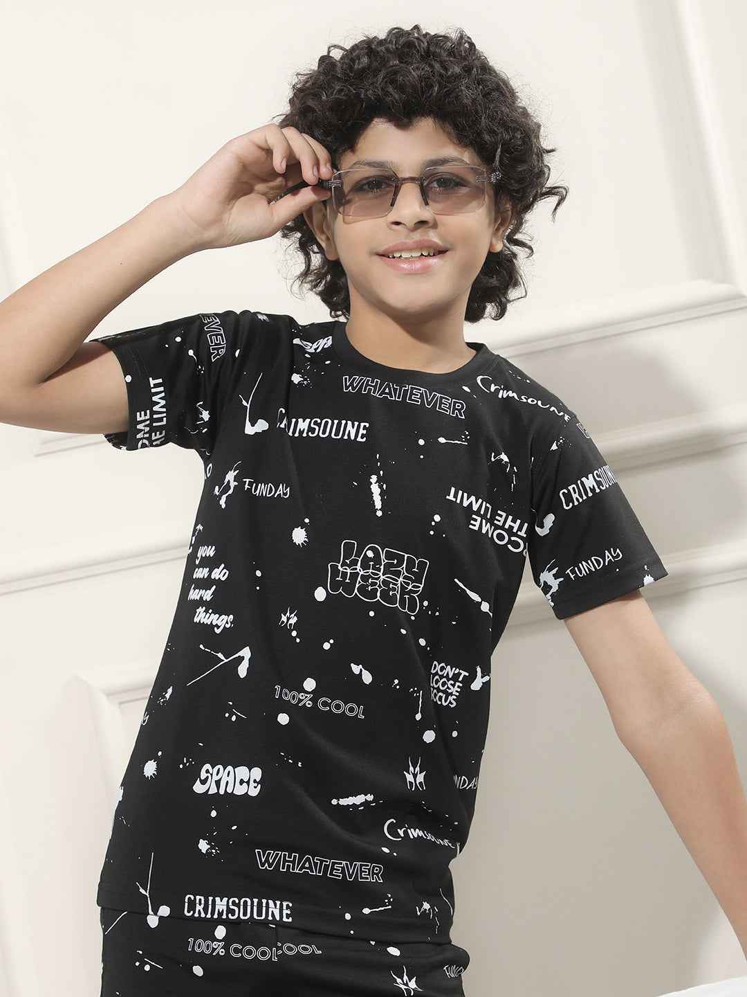 Black Graphic Print T-Shirt