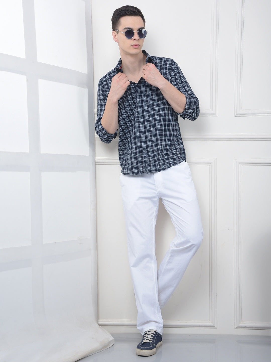 Black Checked 100% Cotton Shirt