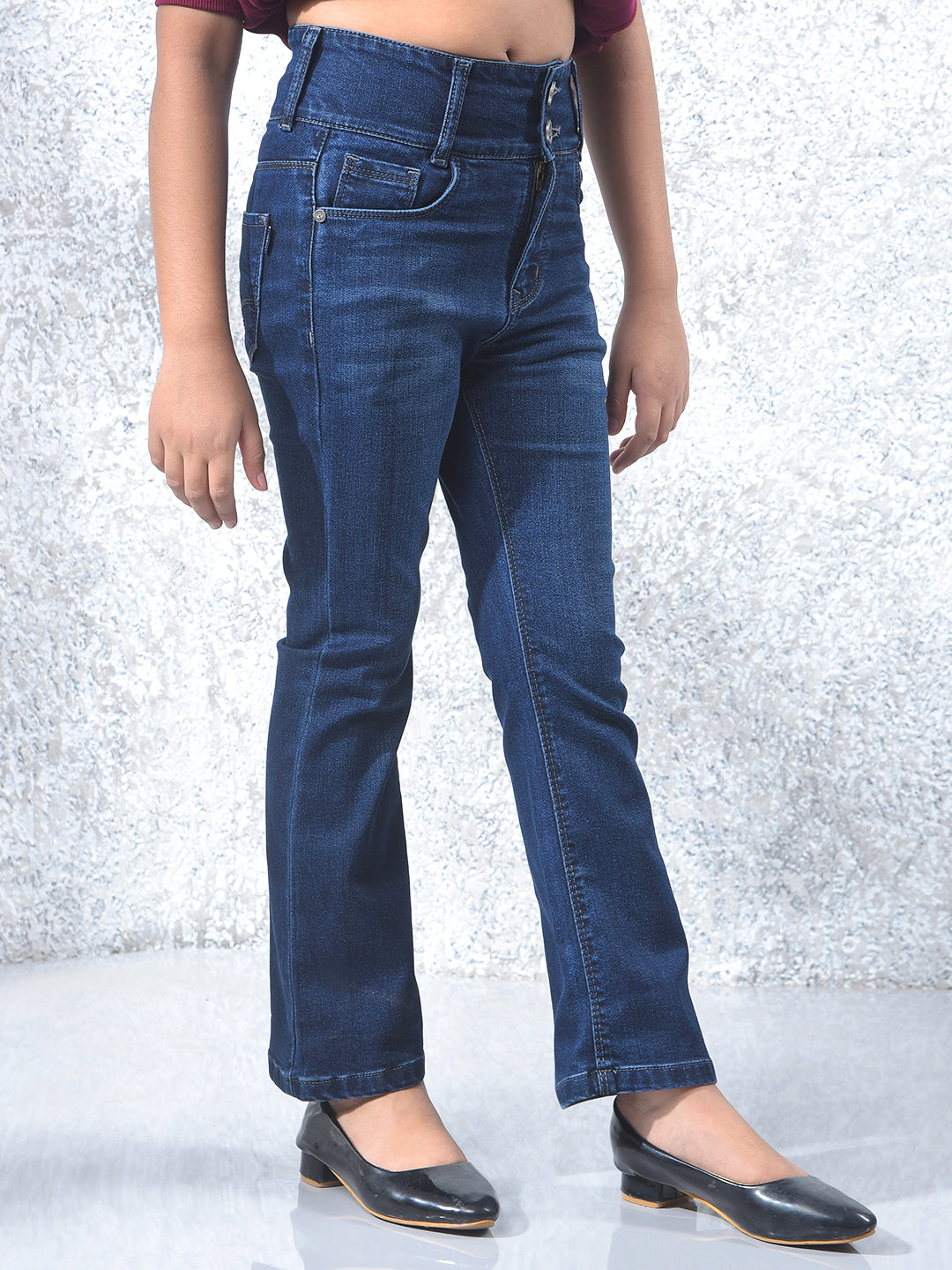Black Bootcut High Waist Jeans