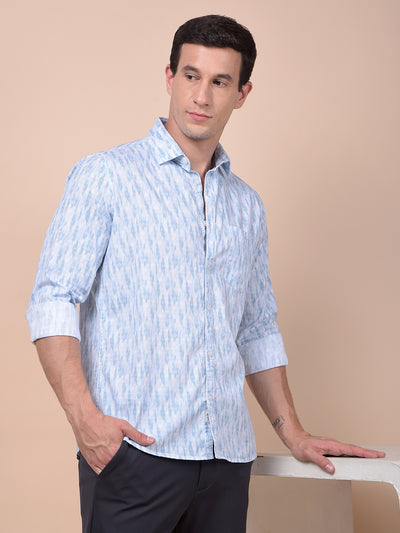 Classique Blue Printed Shirt