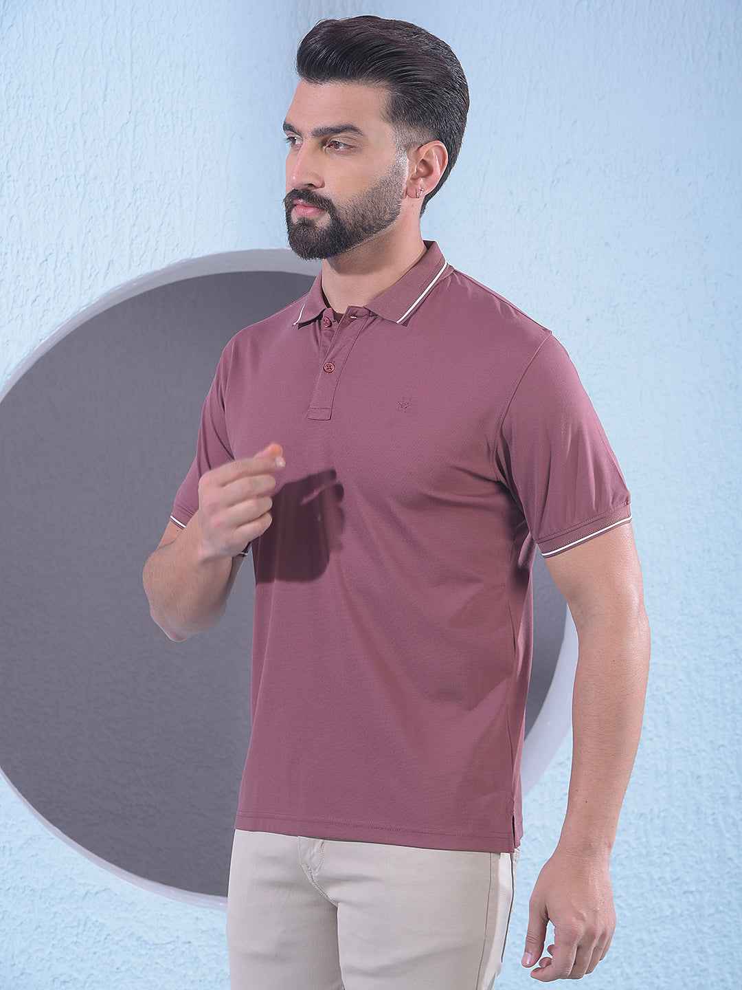 Bold Rose Pink Pique T-Shirt