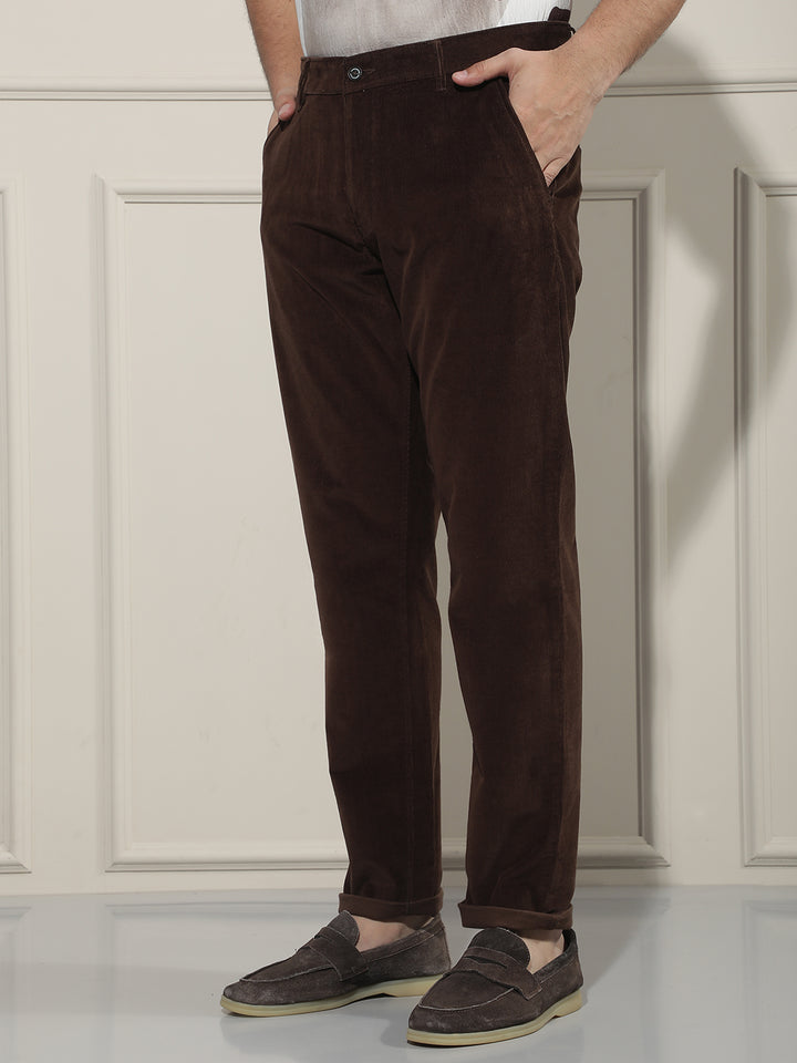 Classic Hazelwood Brown Corduroy Trousers