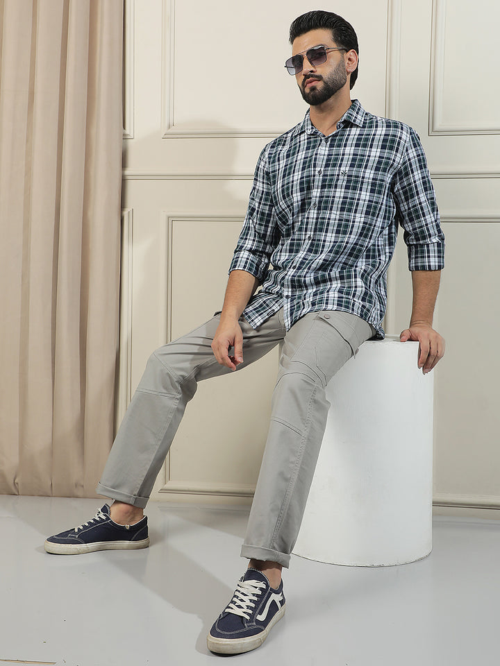 Chic Heather Grey Cargo Trousers