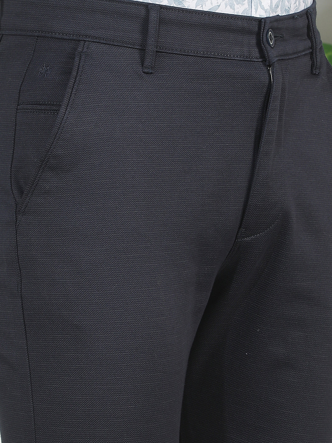 Chic Anchor Blue Navy Blue Trousers