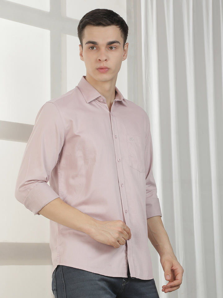 Structured Pastel Pink Shirt