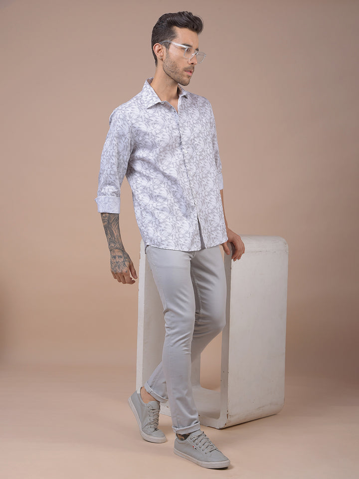 Chic Grey Jeans-Men Jeans-Crimsoune Club