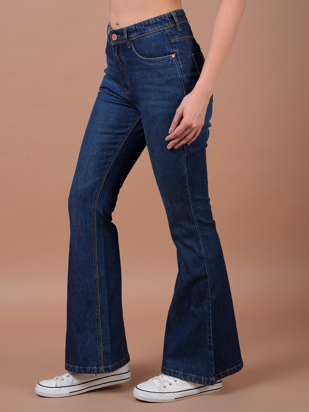 Blue Bootcut 100% Cotton Jeans