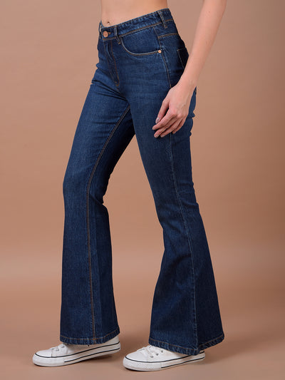 Blue Bootcut 100% Cotton Jeans