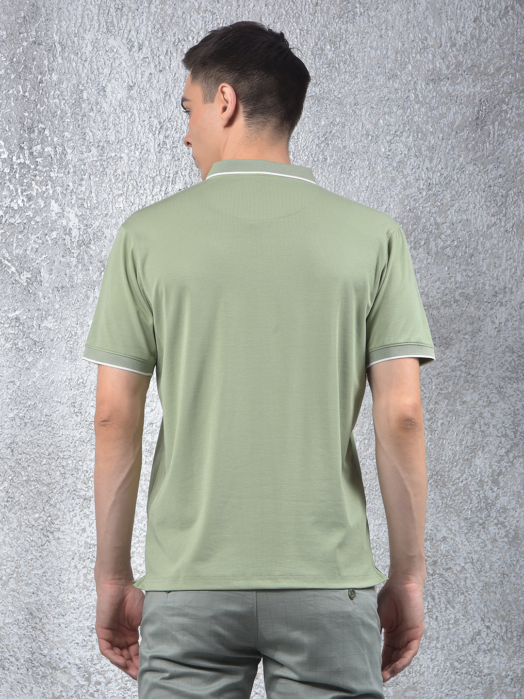 Modish Green Polo Neck T-Shirt