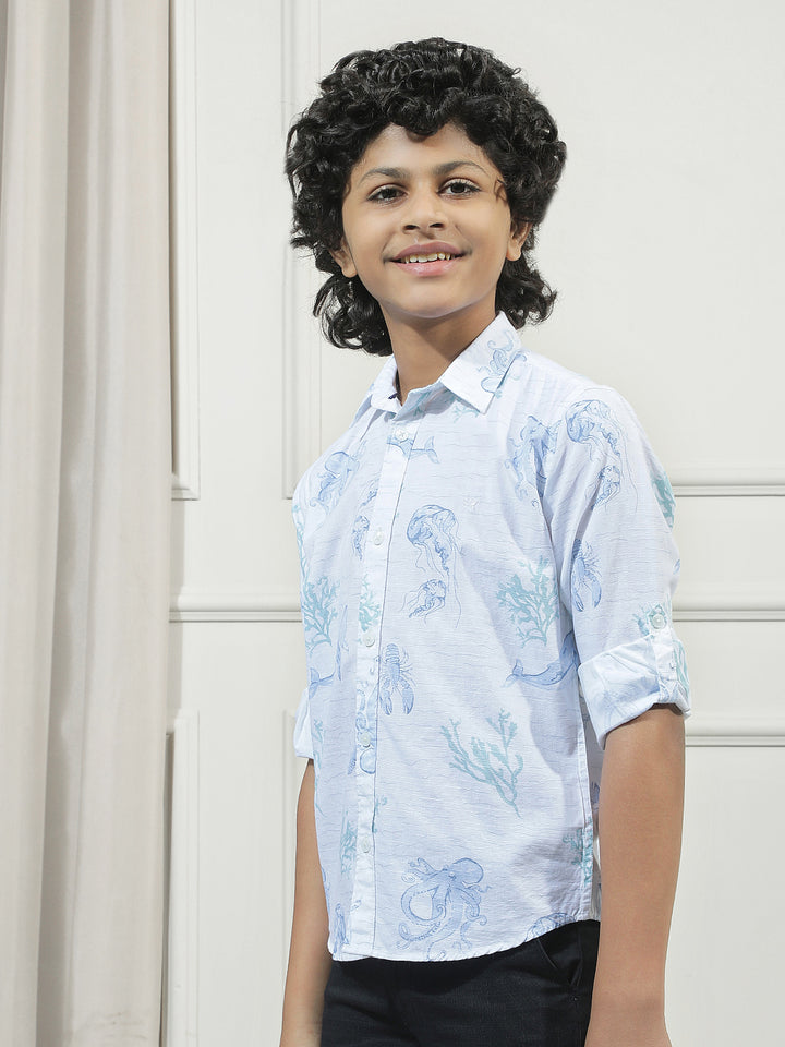 Classic Green Printed Shirt
