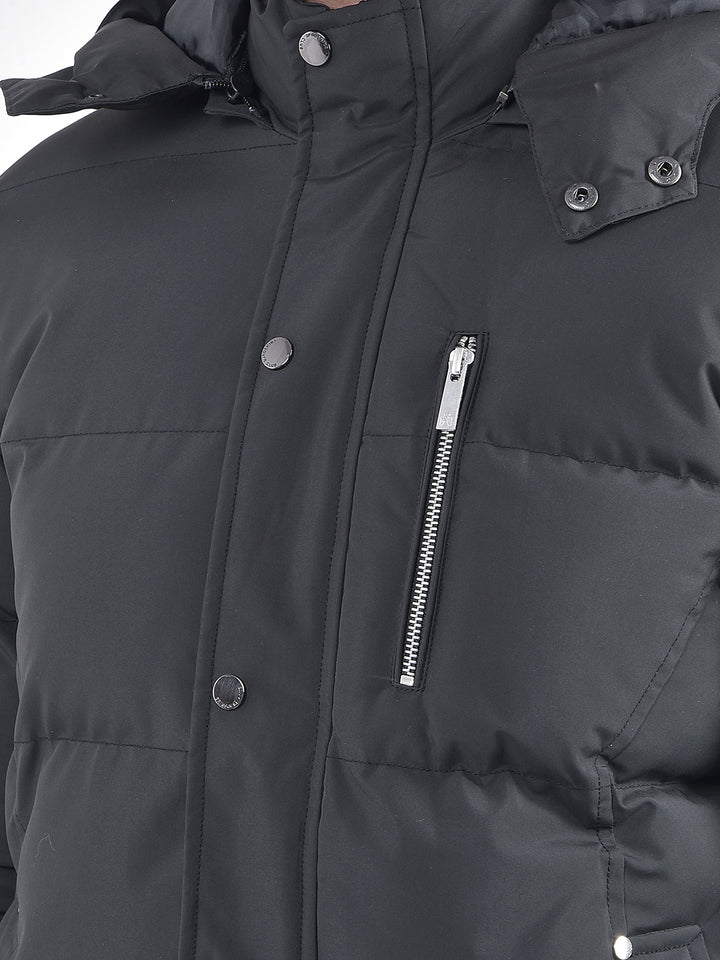 Black Hooded Padded Jacket