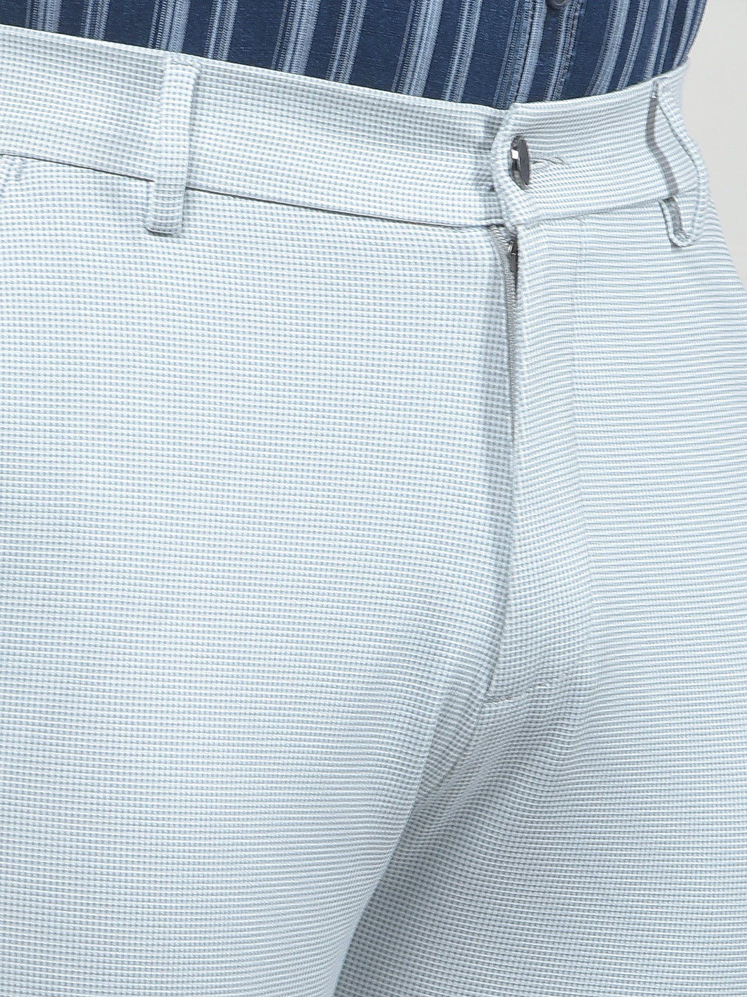 Grey Jacquard Knitted Trousers