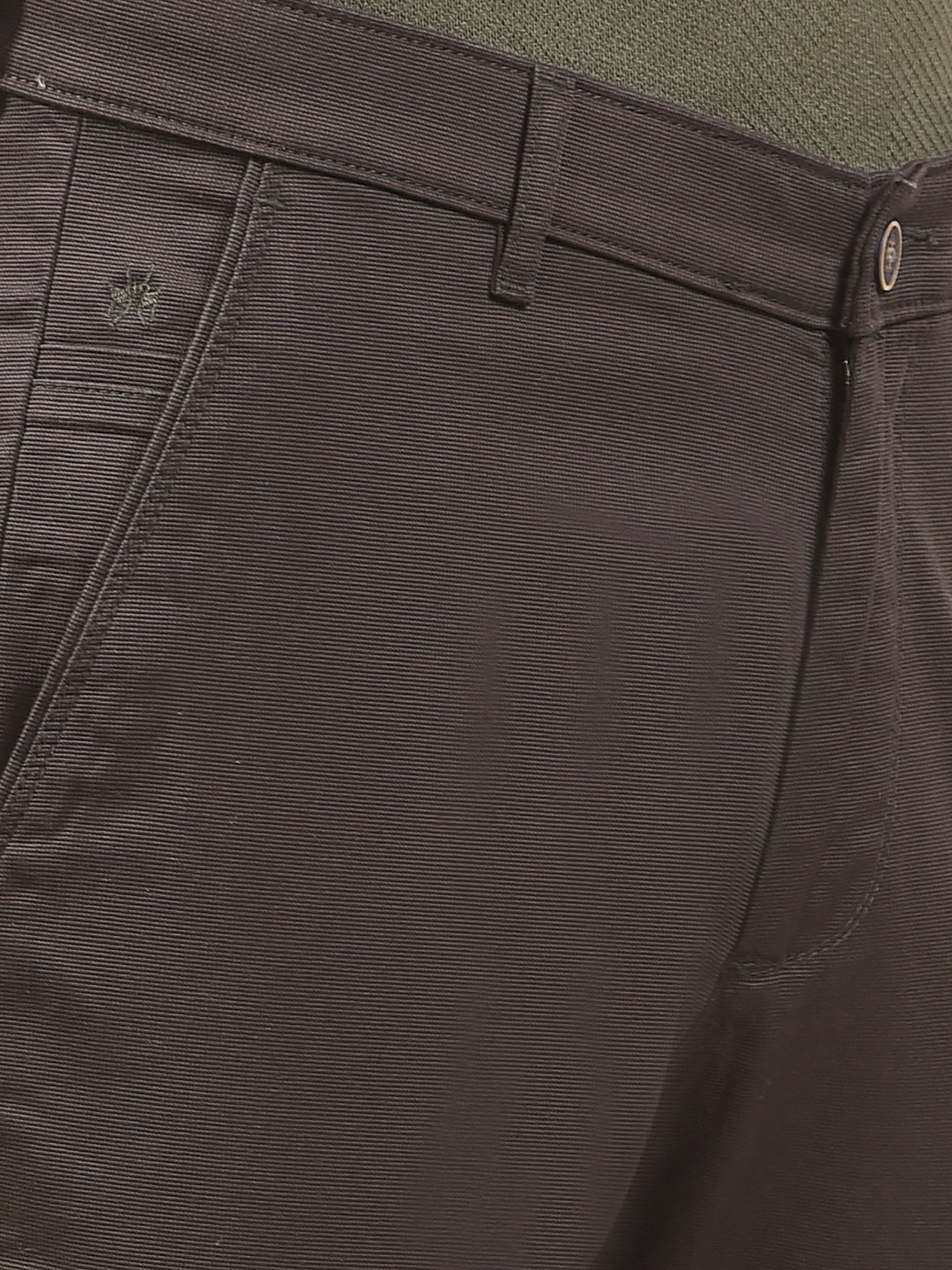 Midnightflex Slim Dobby Olive Trousers
