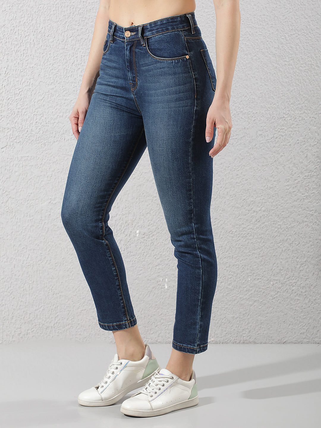 Tailored Ocean Blue Straight Jeans