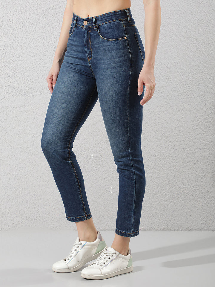 Tailored Ocean Blue Straight Jeans