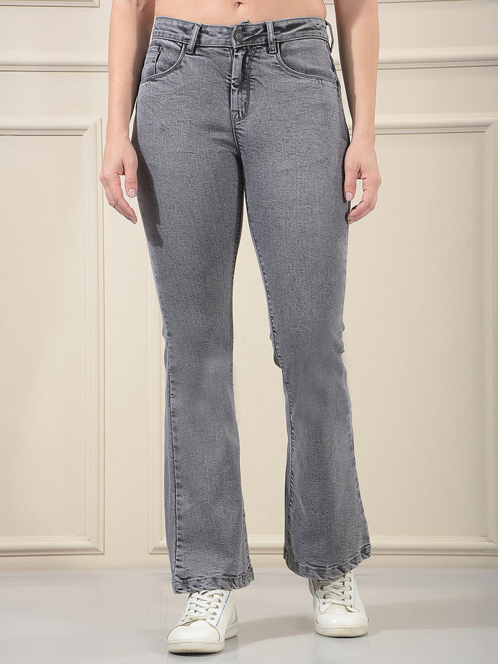 Contemporary Fog Grey Bootcut Jeans