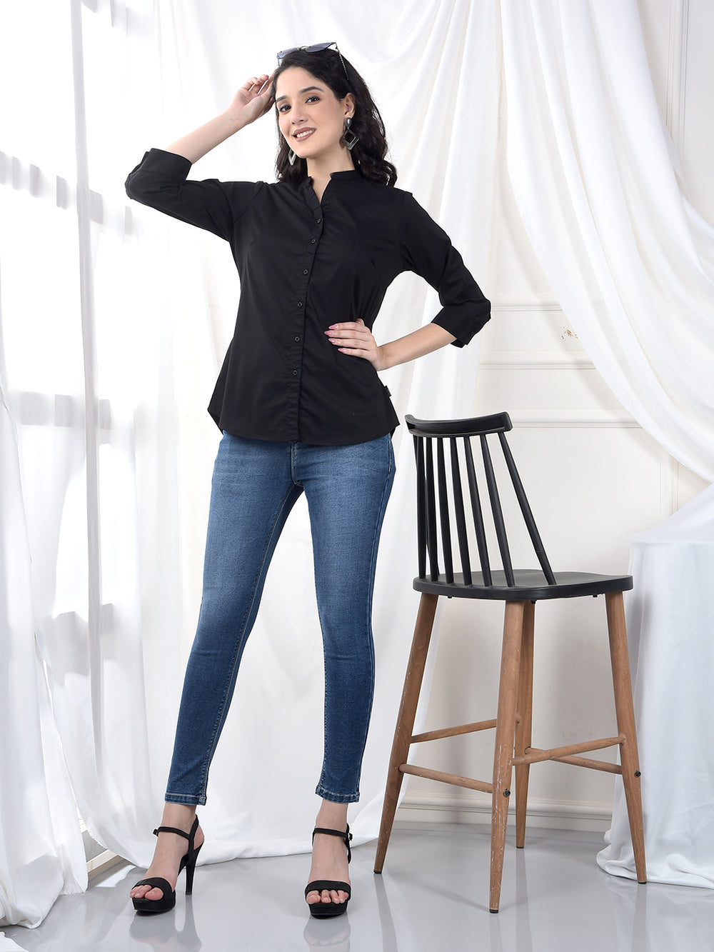 Navy Blue Skinny Jeans-Women Jeans-Crimsoune Club