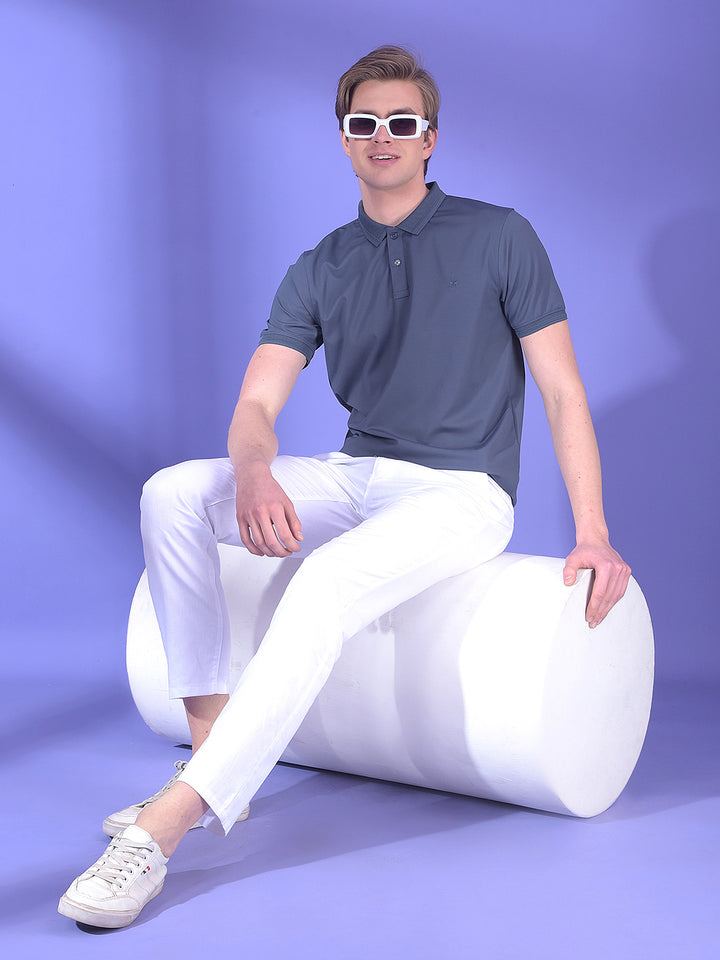 Contemporary Blue Polo T-Shirt