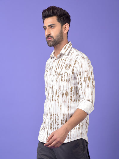 Brown Printed Shirt