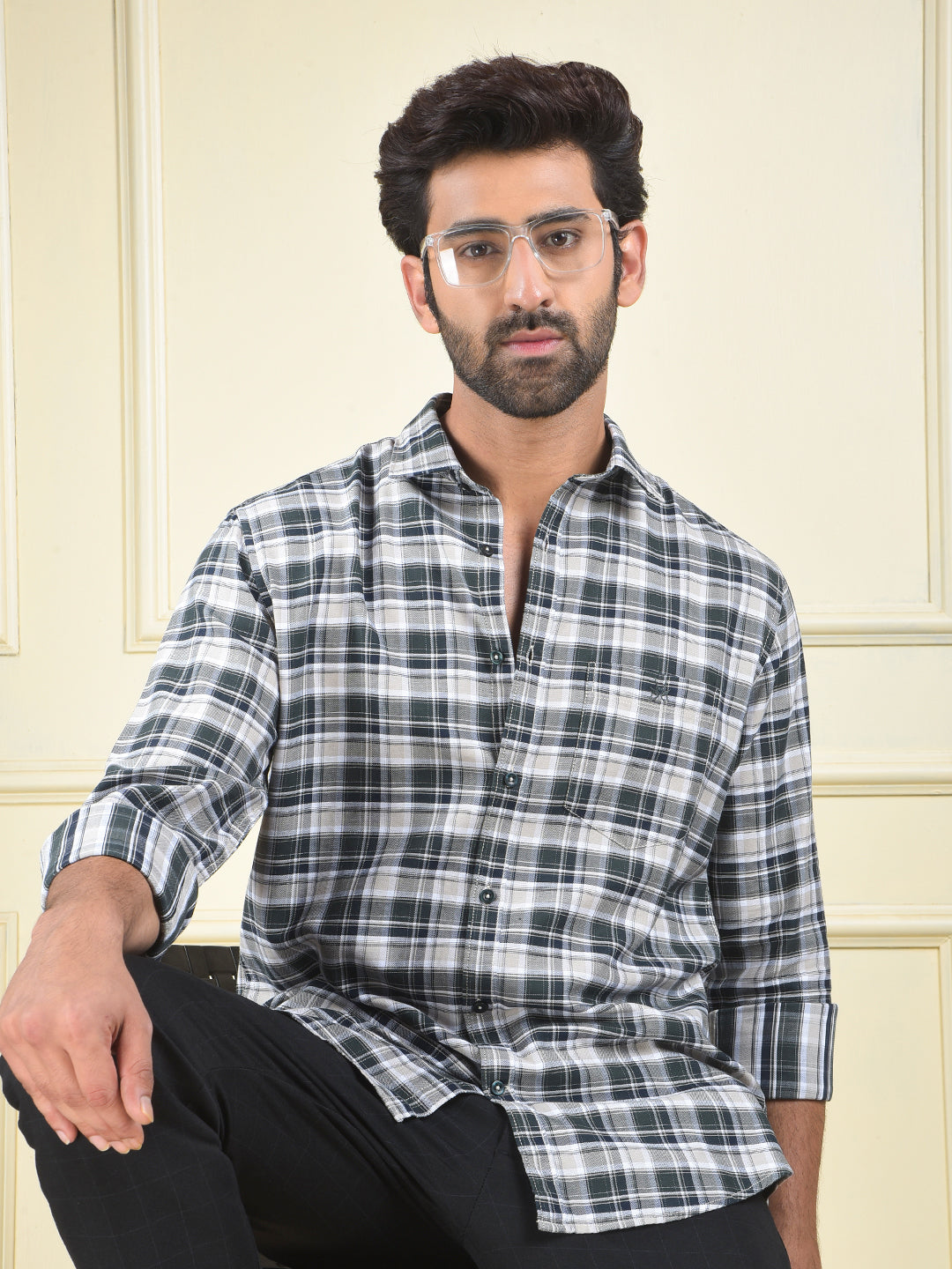 Heritage Tone Green Checked Shirt