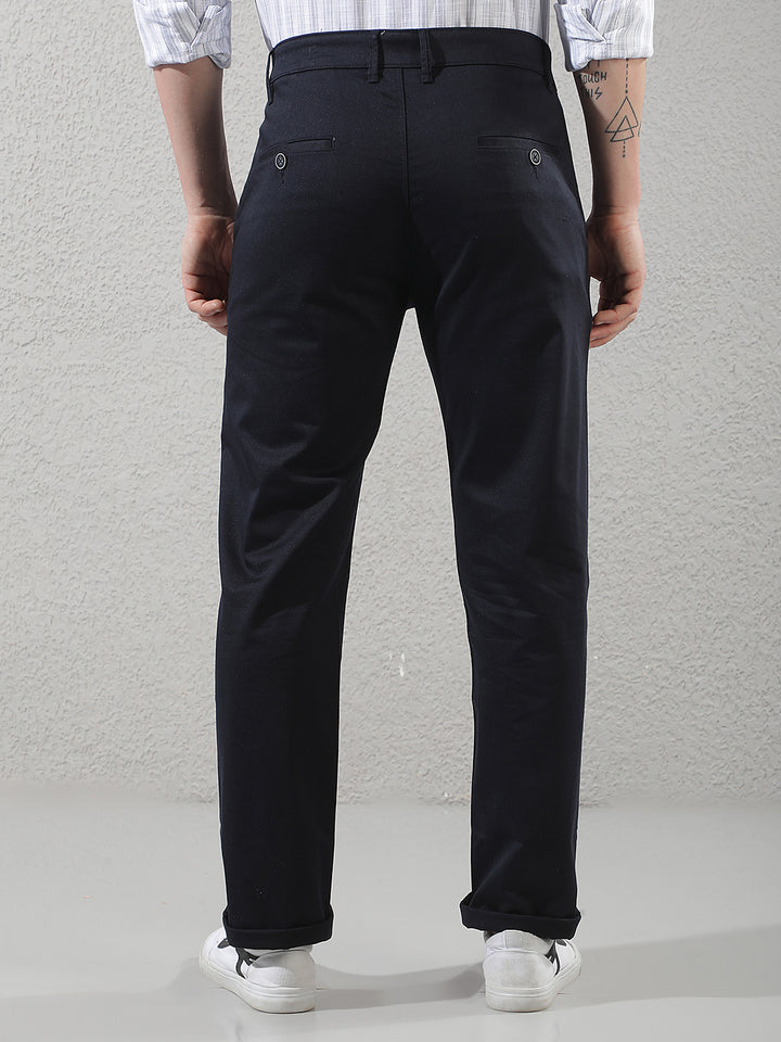 Navy Blue Straight Trousers