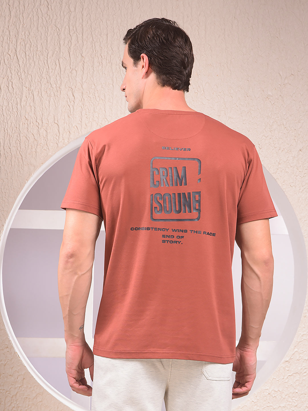 Red Typographic Print T-Shirt