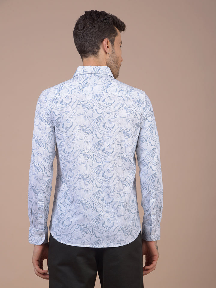 Blue Printed Shirt
